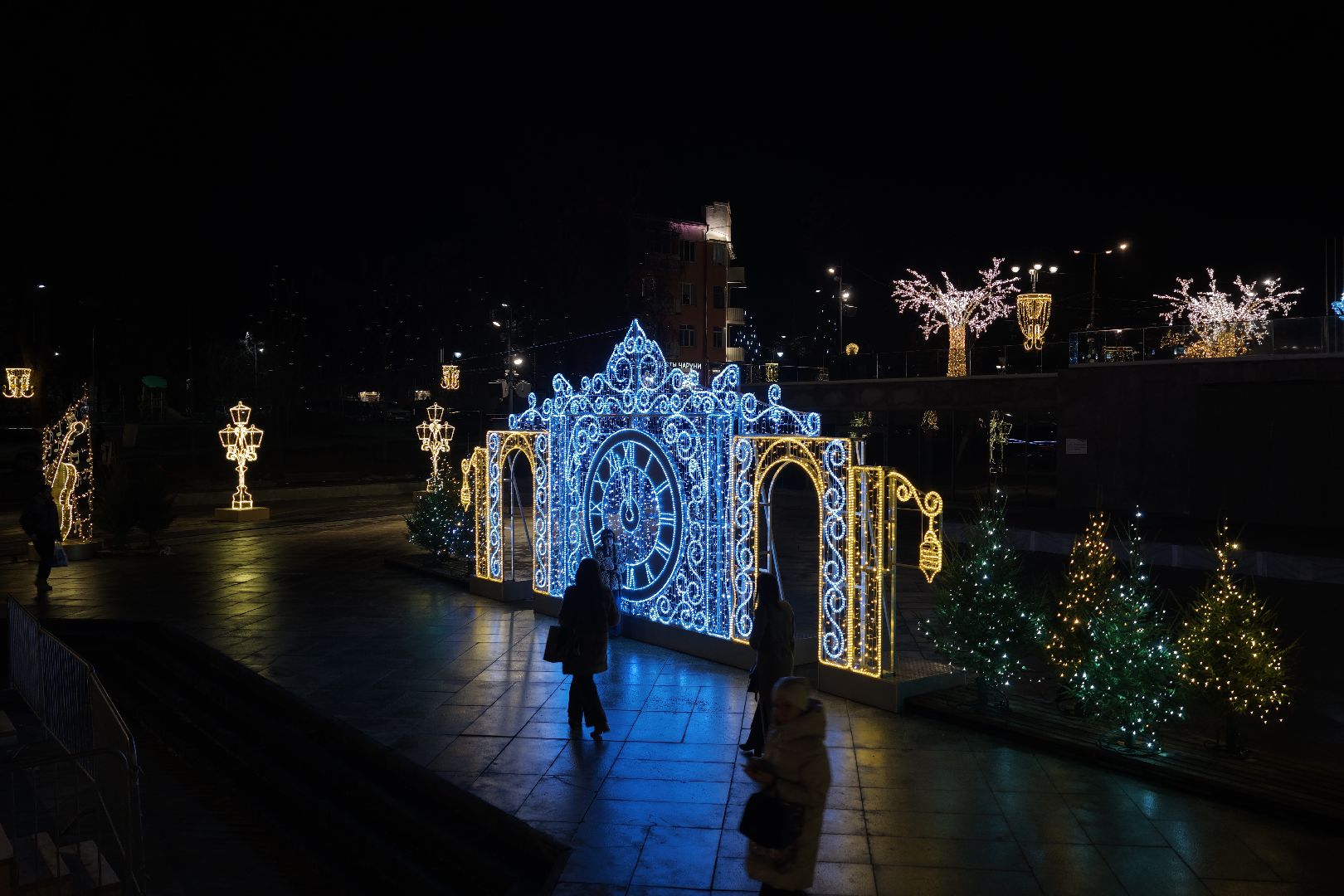 видео с коптера, новый год в ногинске, елка в ногинске, каток в ногинске,