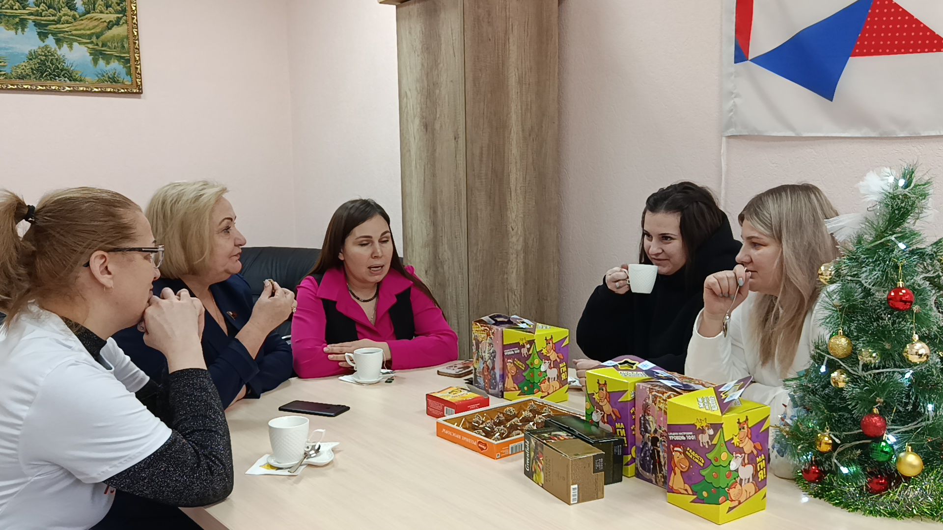 городской округ восход, встреча, новогодние подарки, чаепитие,