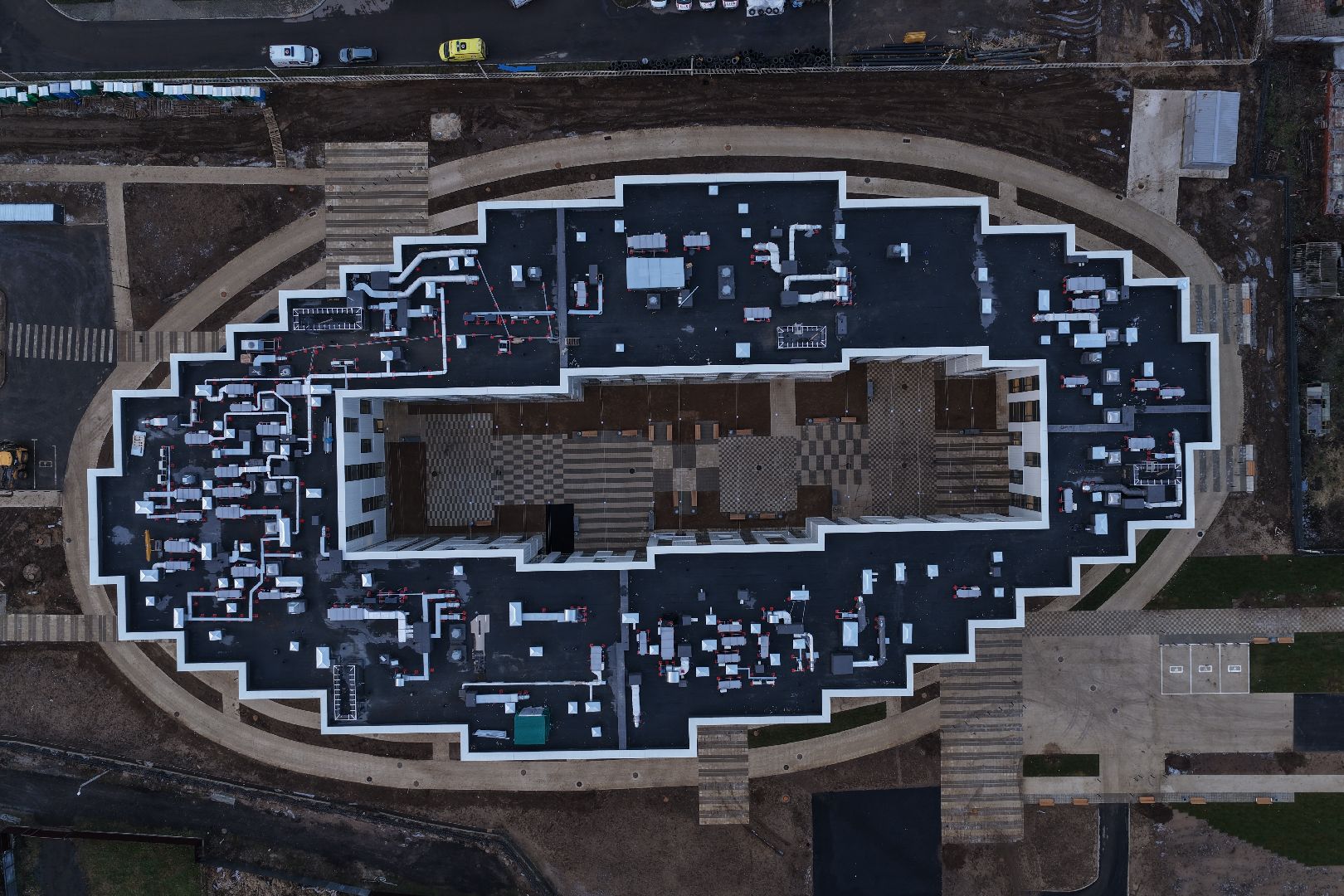 видео с коптера, поликлиника в ногинске,