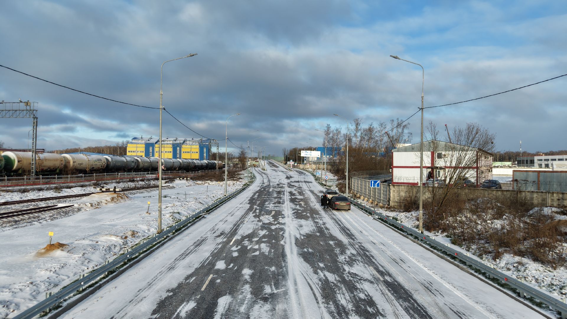 видео с коптера, северный подъезд к лобне, дороги подмосковья,