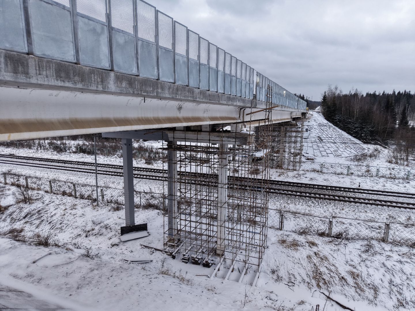 видео с коптера, путепровод на обуховском шоссе, путепровод в солнечногорске,