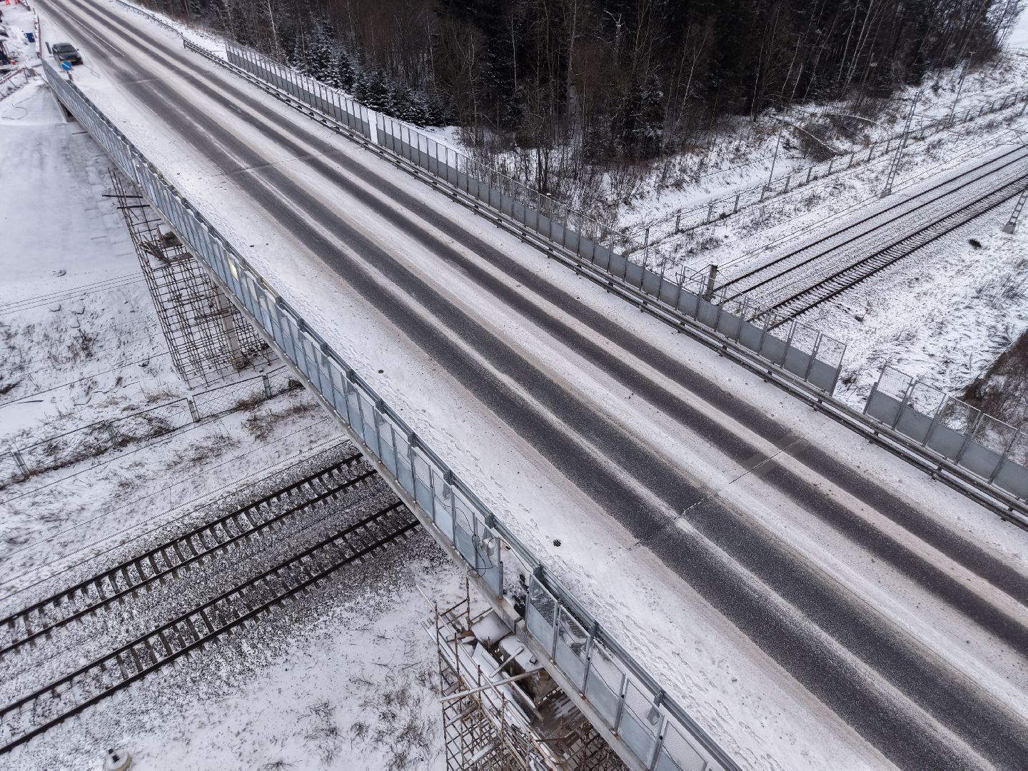 видео с коптера, путепровод на обуховском шоссе, путепровод в солнечногорске,