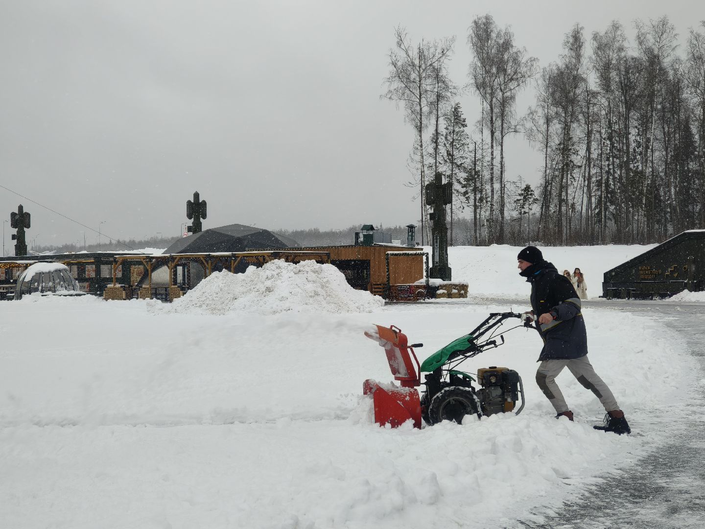 главный храм вс рф, парк патриот, одинцовский округ,снегопад,