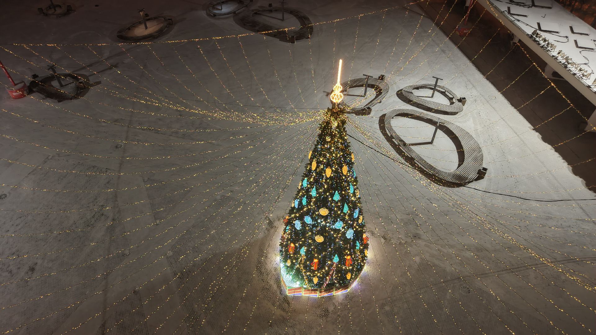 видео с коптера,елка в красногорске, каток в красногорске, новый год в подмосковье,