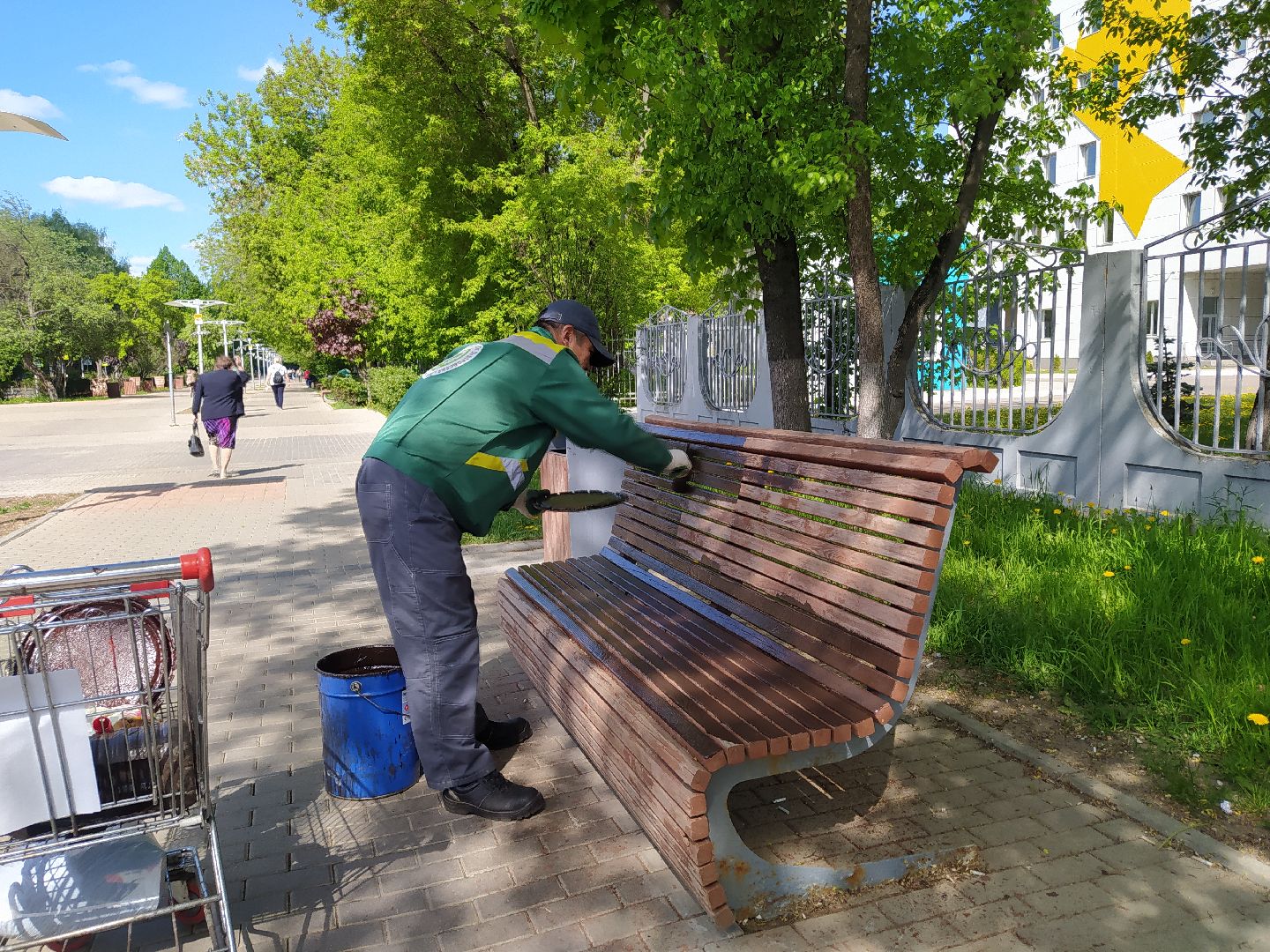 Лавочки, парк, благоустройство