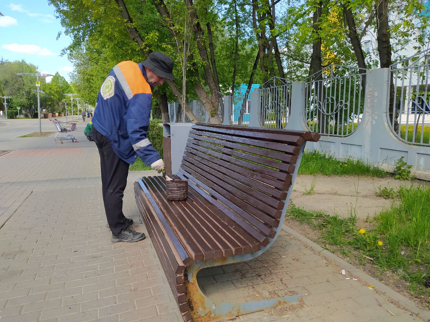Лавочки, парк, благоустройство