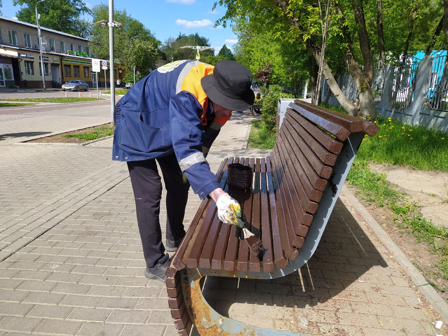 Лавочки, парк, благоустройство