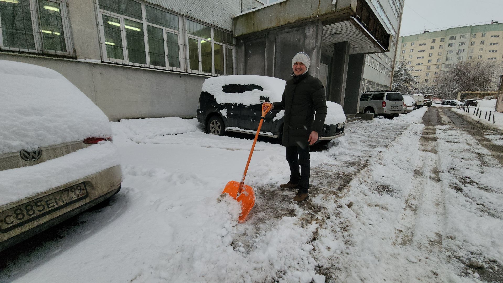 снегопад, уборка снега, красногорск,