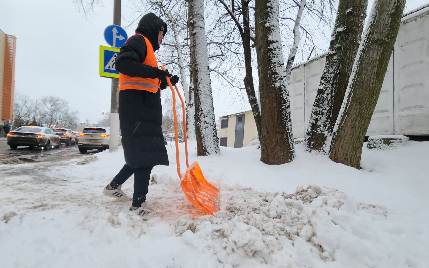 снегопад, уборка снега, красногорск,