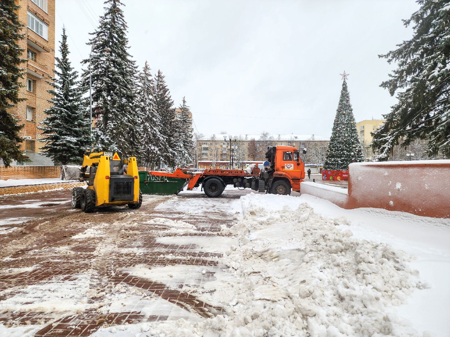 Подольск, Климовск, Уборка снега, подольский комбинат благоустройства,