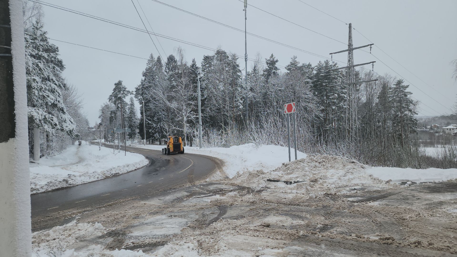 красноармейск, городской округ пушкинский, ликвидация последствий снегопада, уборка снега,