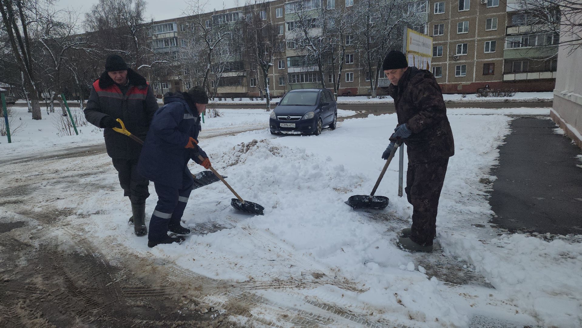 Зарайск, Снегопад, Уборка снега в Зарайске,