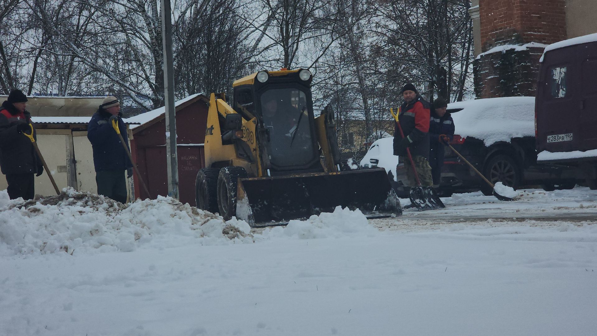 Зарайск, Снегопад, Уборка снега в Зарайске,