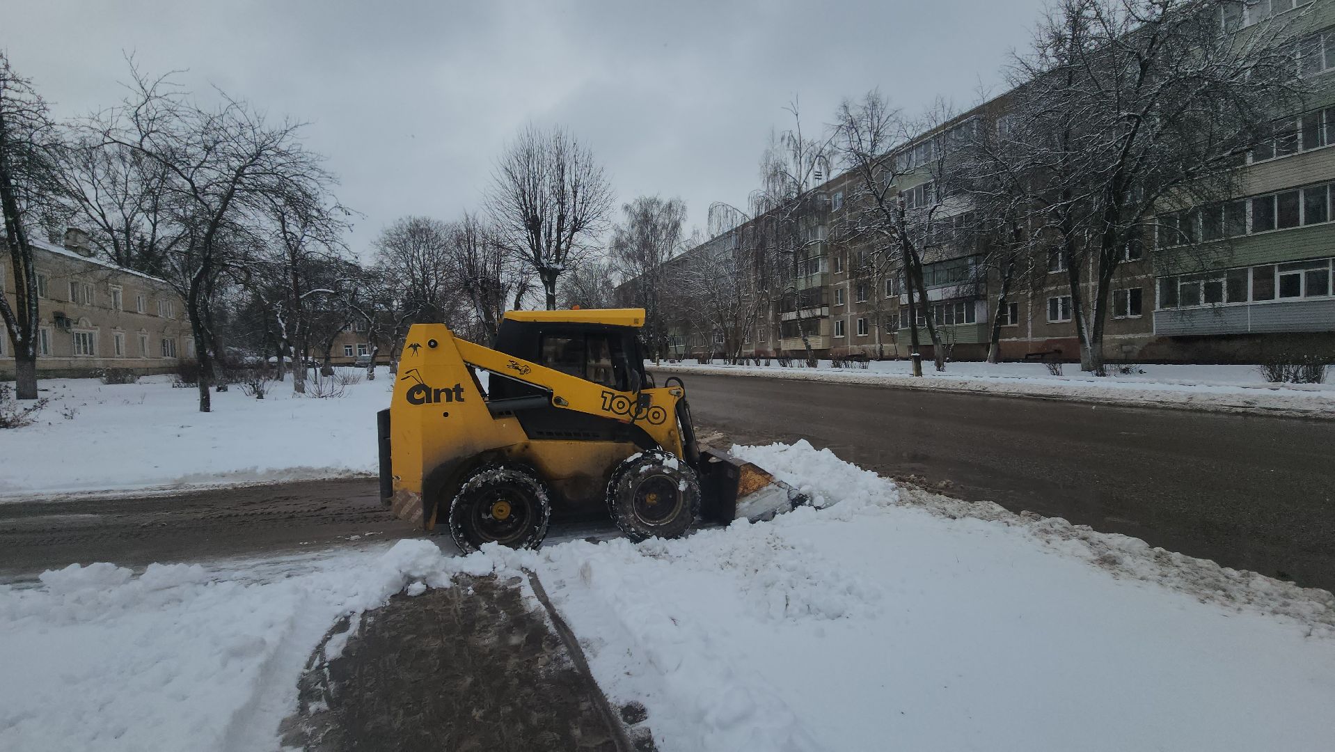 Зарайск, Снегопад, Уборка снега в Зарайске,