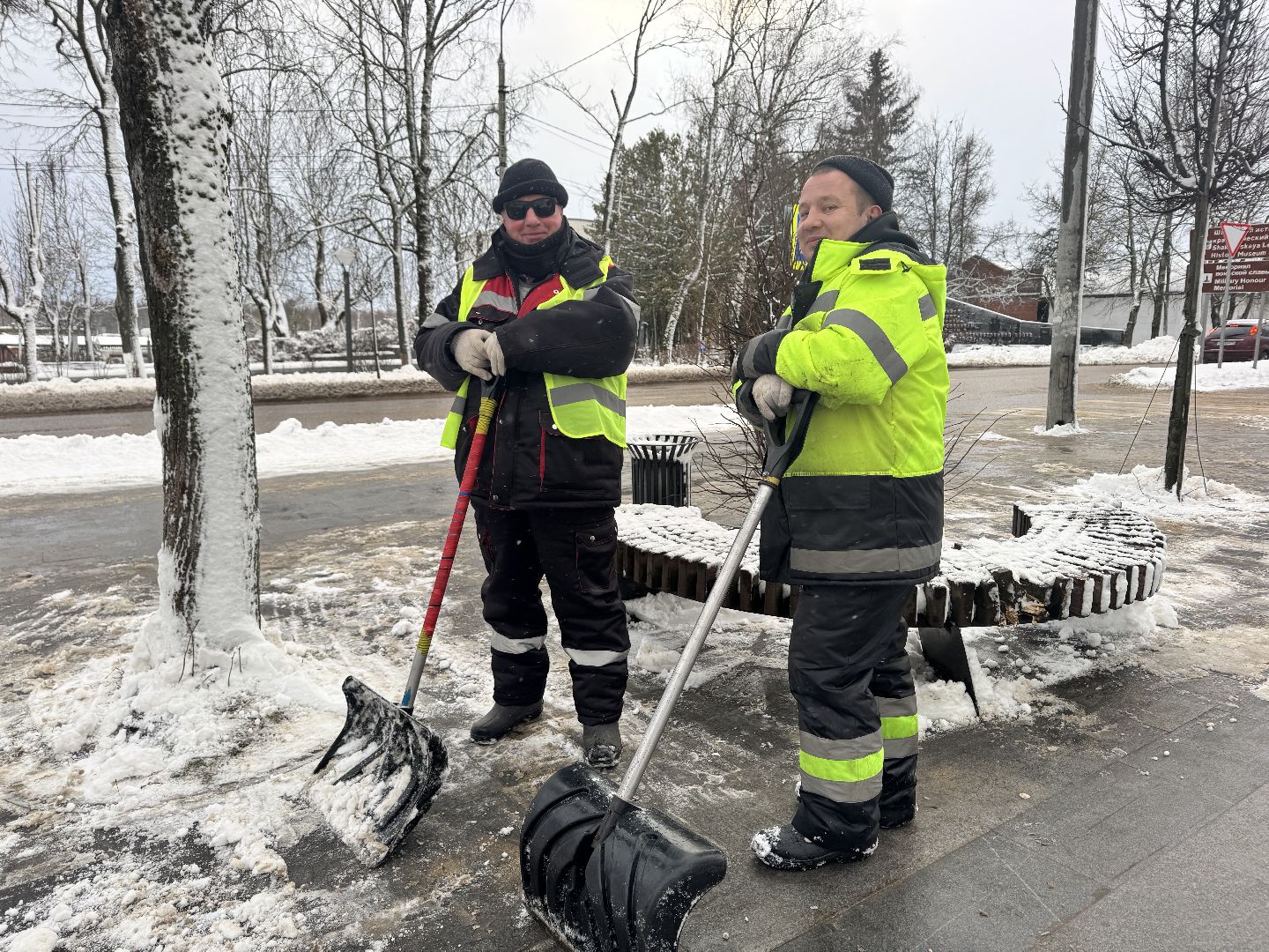 снегопад, Уборка снега ,