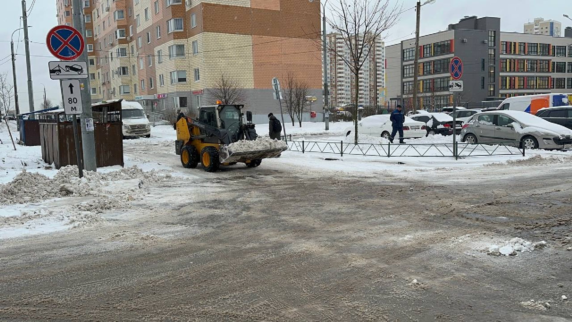 уборка снега, домодедово, благоуствойство,