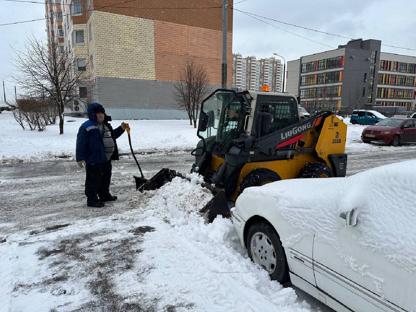 уборка снега, домодедово, благоуствойство,