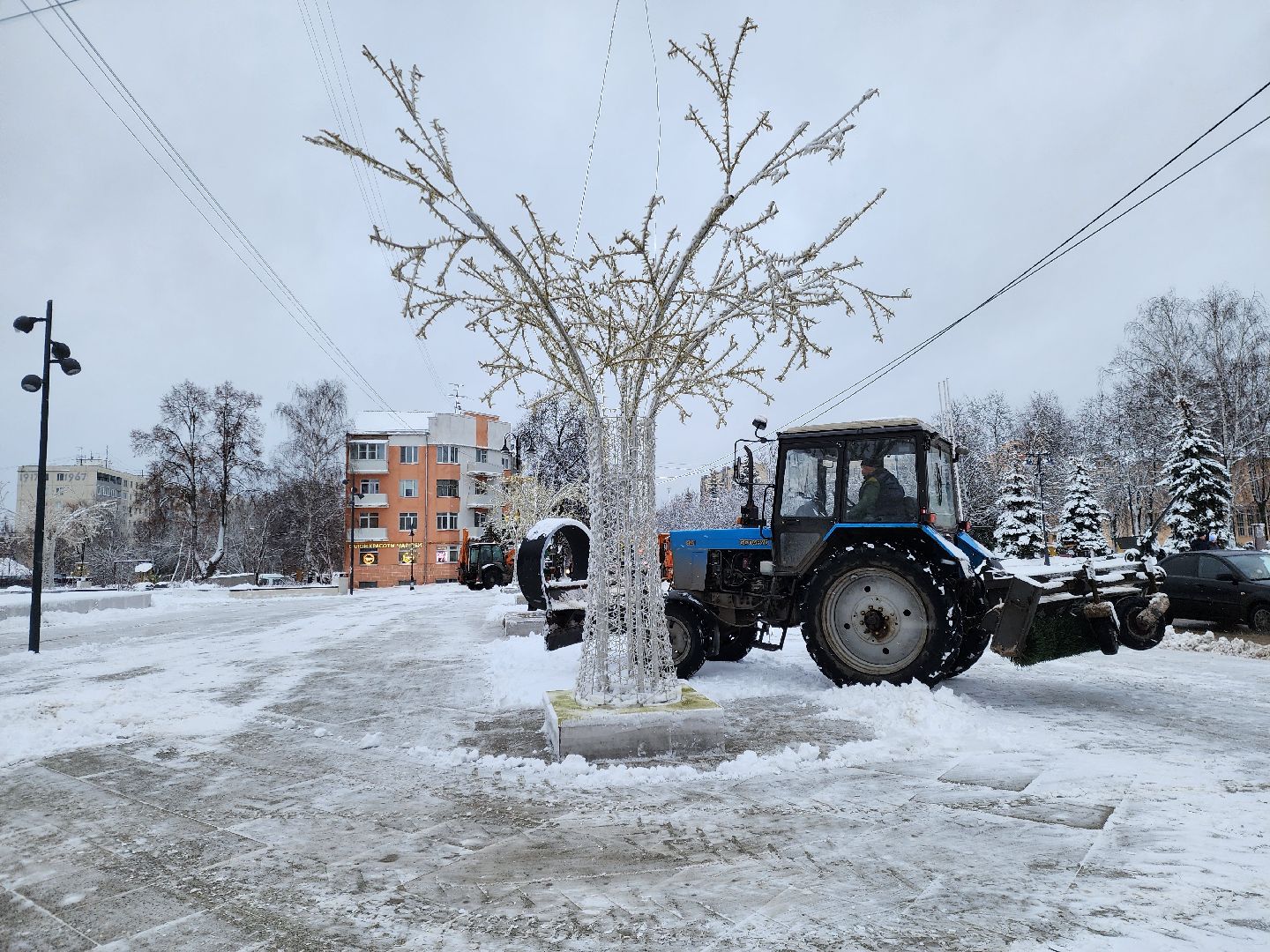 Ногинск,  снегопад, Уборка снега, коммунальщики, Коммунальная служба, Жители,