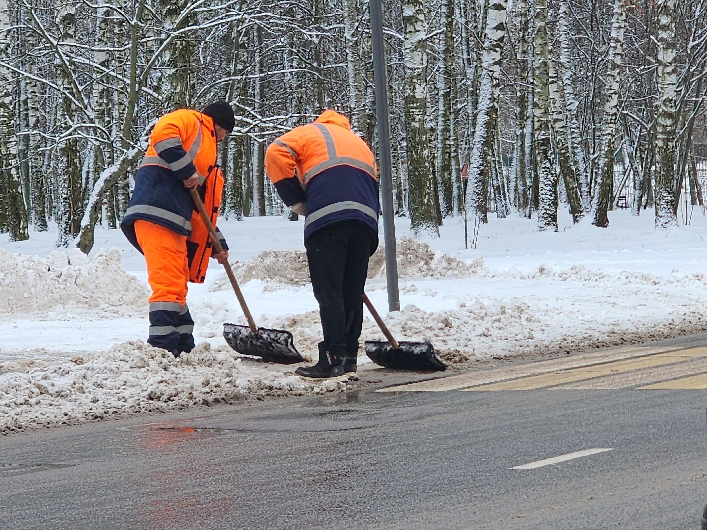 Павловский Посад , Уборка, Снег,