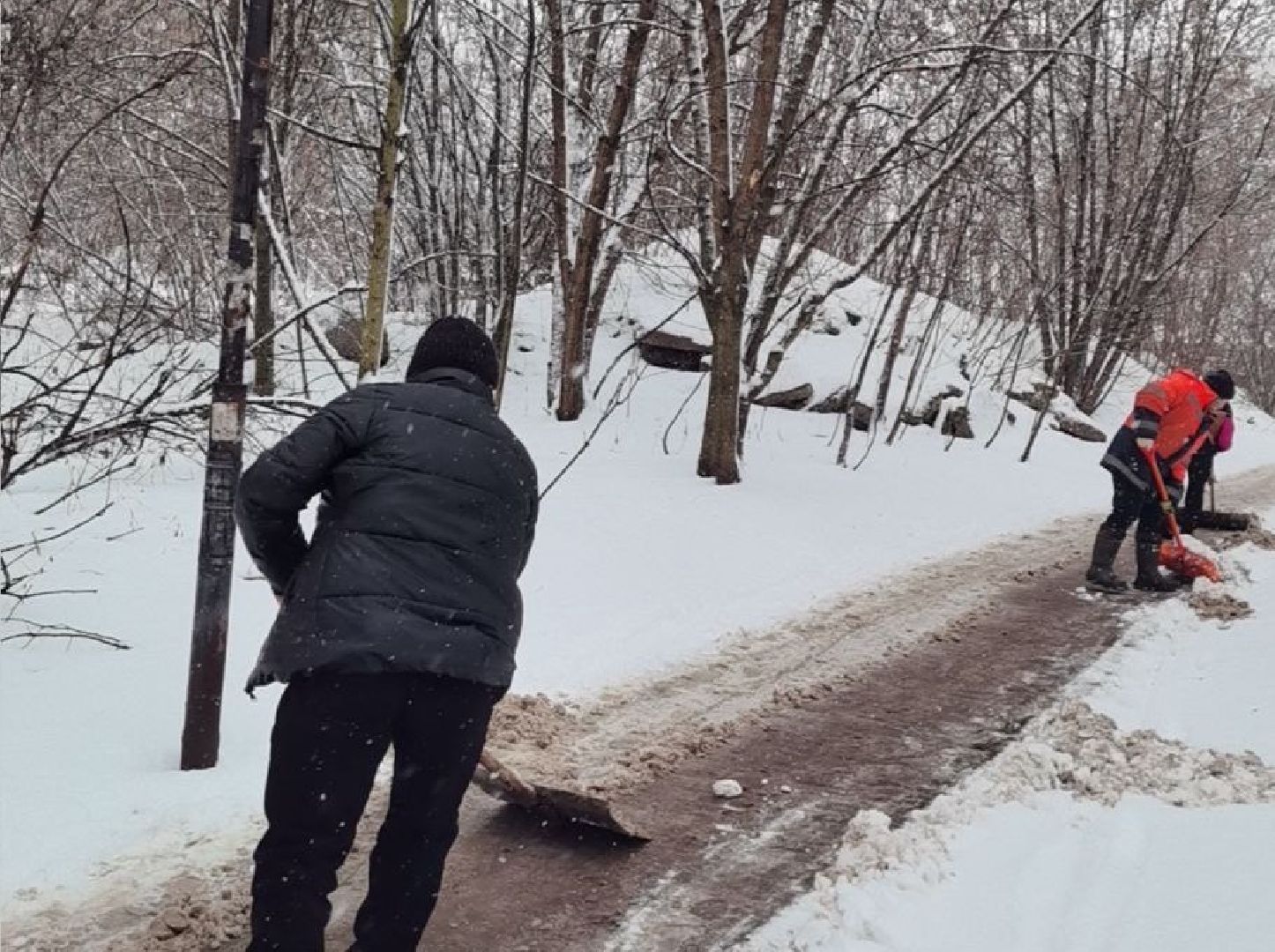 люберцы, уборка снега, снегопад,