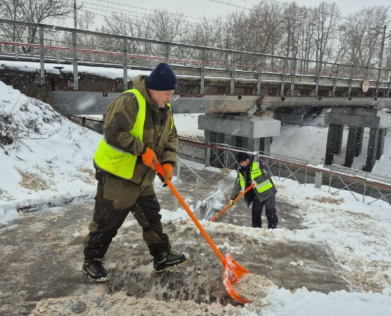 люберцы, уборка снега, снегопад,