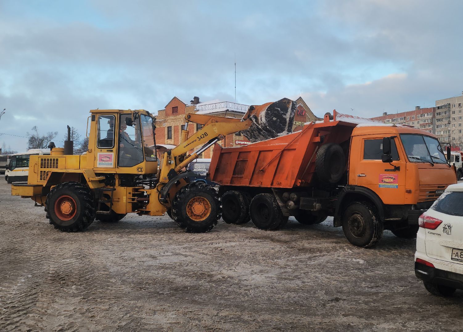 уборка снега, орехово-зуевский округ,