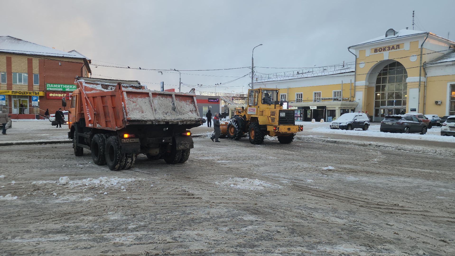 уборка снега, орехово-зуевский округ,