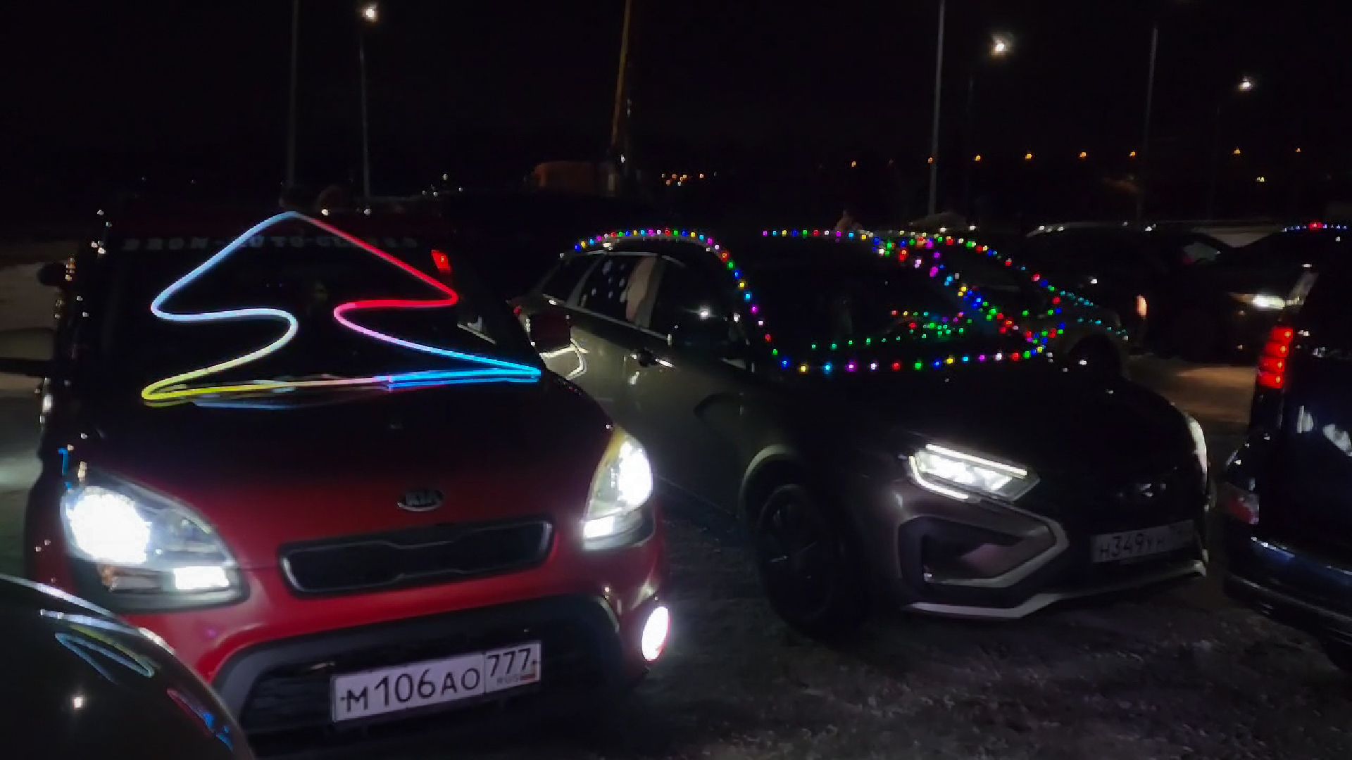 бронницы, новогодний флешмоб в бронницах, бронницкие автомобилисты,