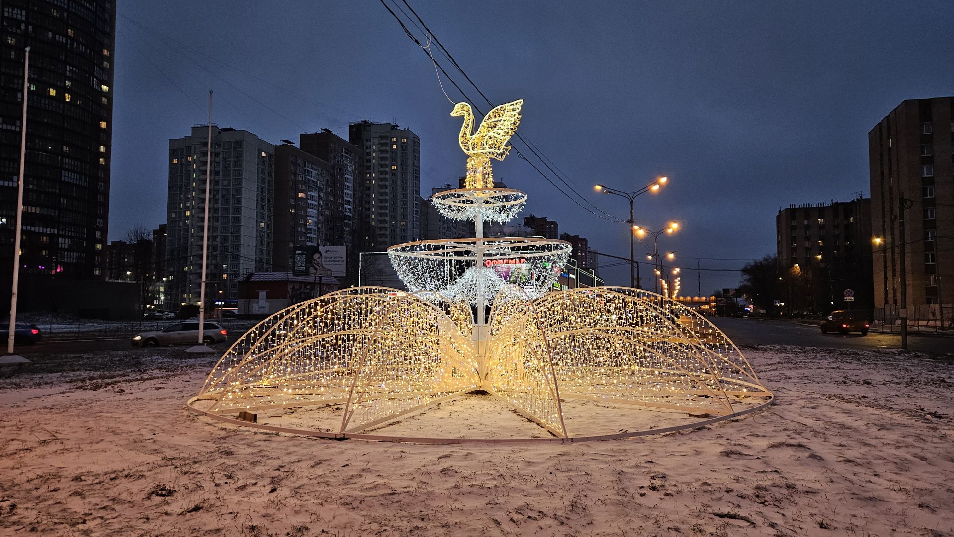 долгопрудный, мбу благоустройство, световые инсталляции, световые конструкции, ёлка, зима в подмосковье 2025, фотозона,