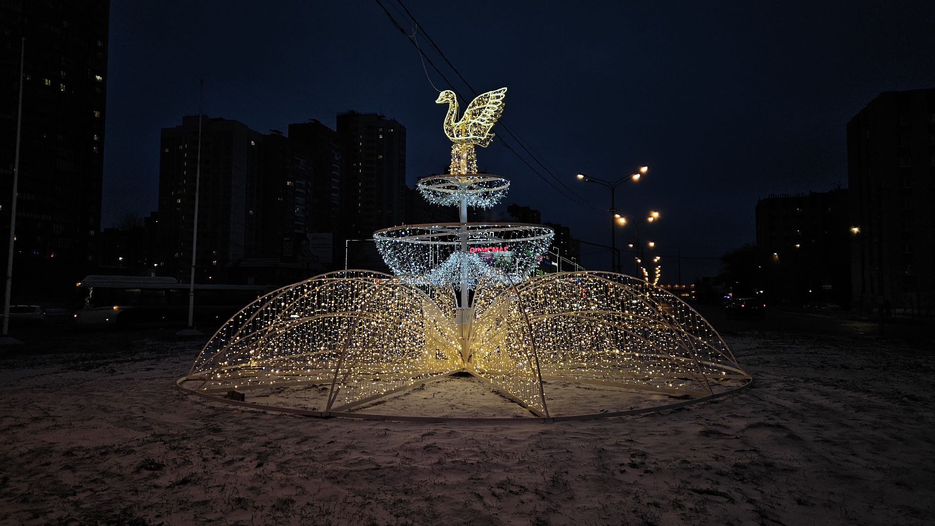 долгопрудный, мбу благоустройство, световые инсталляции, световые конструкции, ёлка, зима в подмосковье 2025, фотозона,