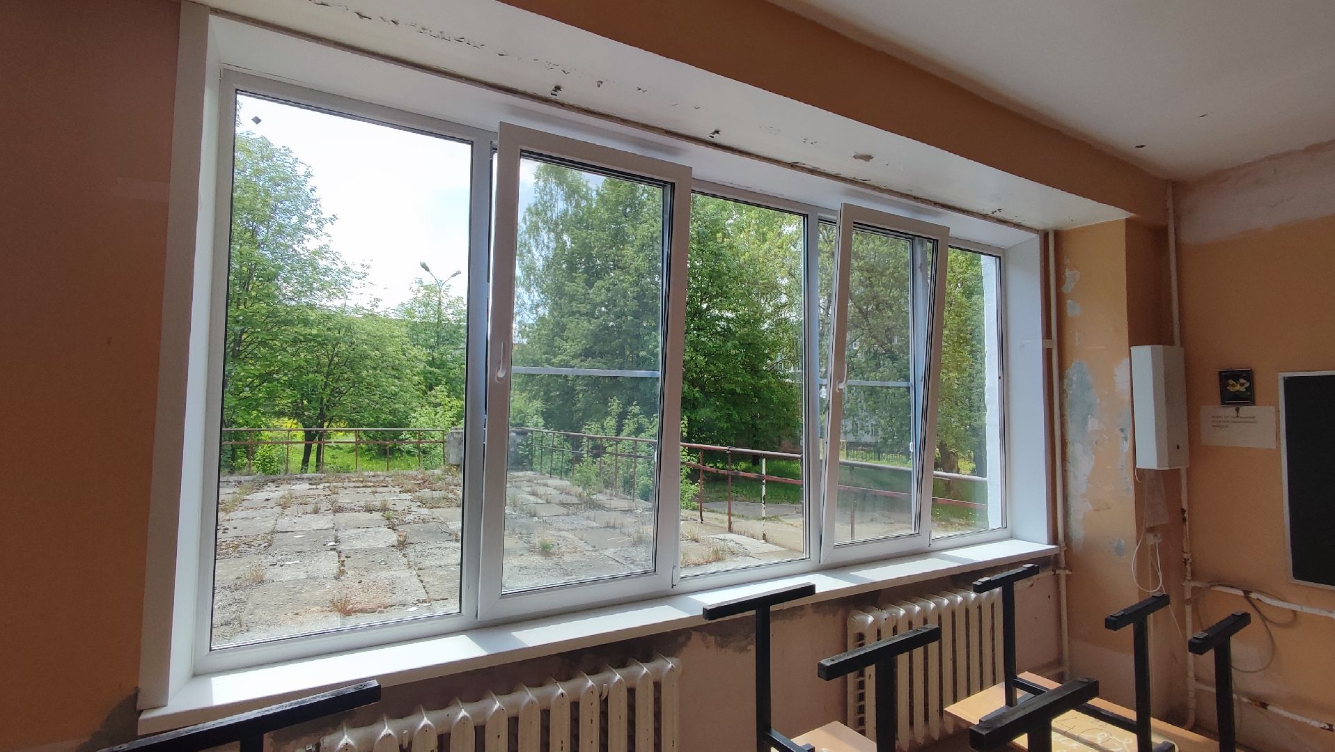 Кашира, школа, окна, ремонт