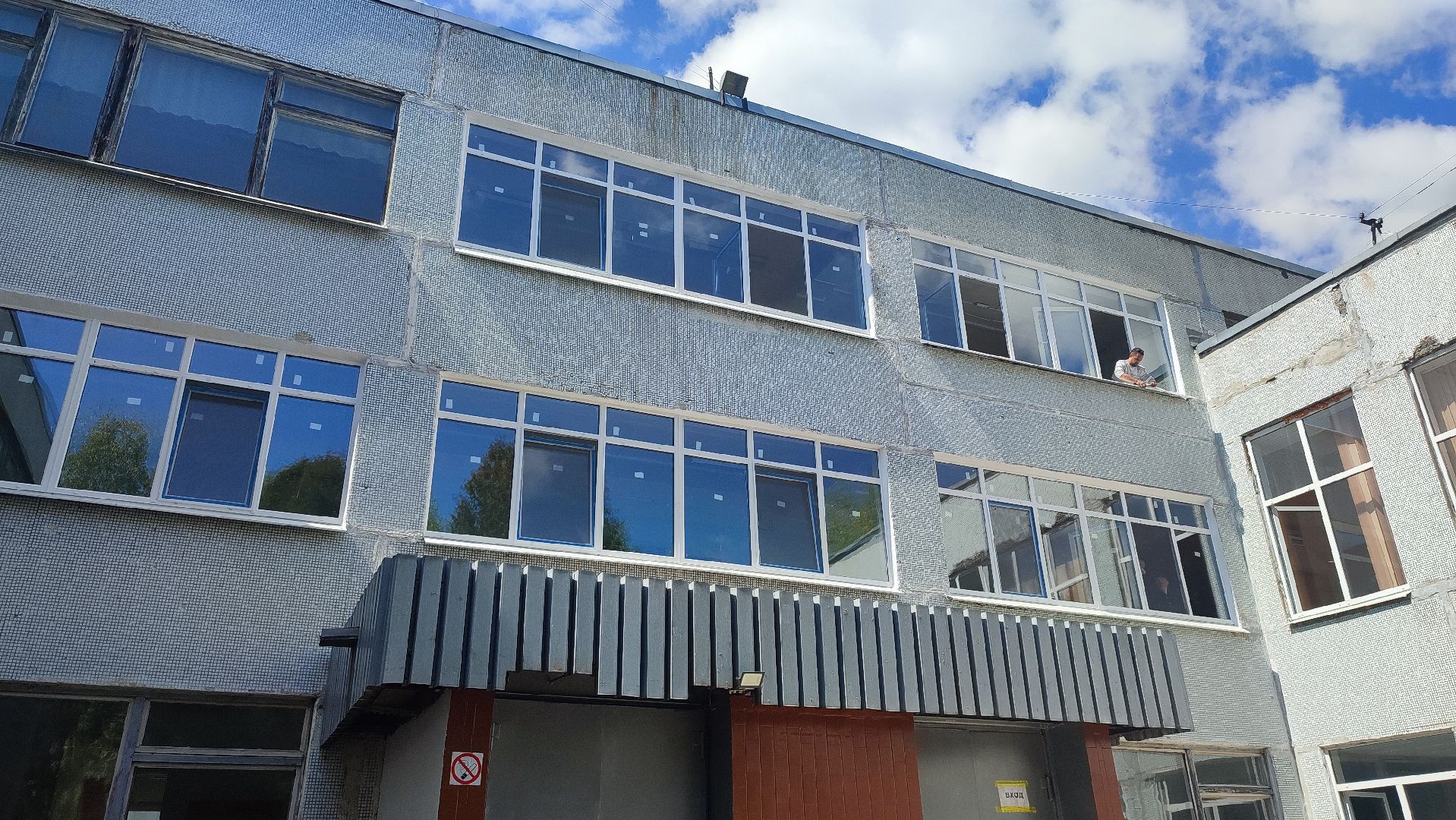 Кашира, школа, окна, ремонт