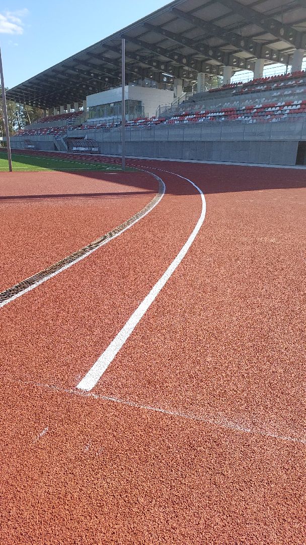 стадион, стадион спартак, спартак, серпухов, беговые дорожки, разметка, реконструкция, спортобъект,