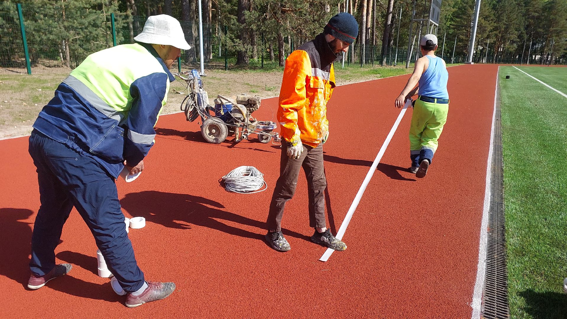 стадион, стадион спартак, спартак, серпухов, беговые дорожки, разметка, реконструкция, спортобъект,