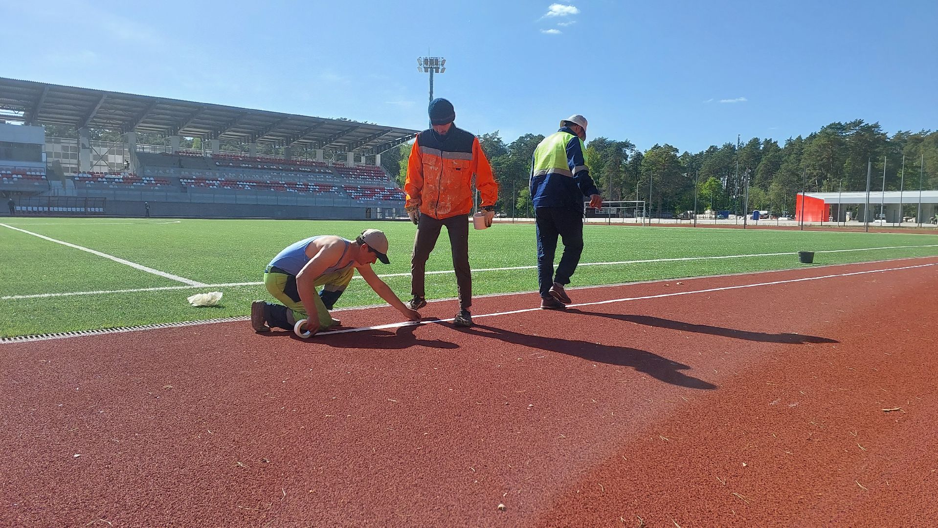 стадион, стадион спартак, спартак, серпухов, беговые дорожки, разметка, реконструкция, спортобъект,