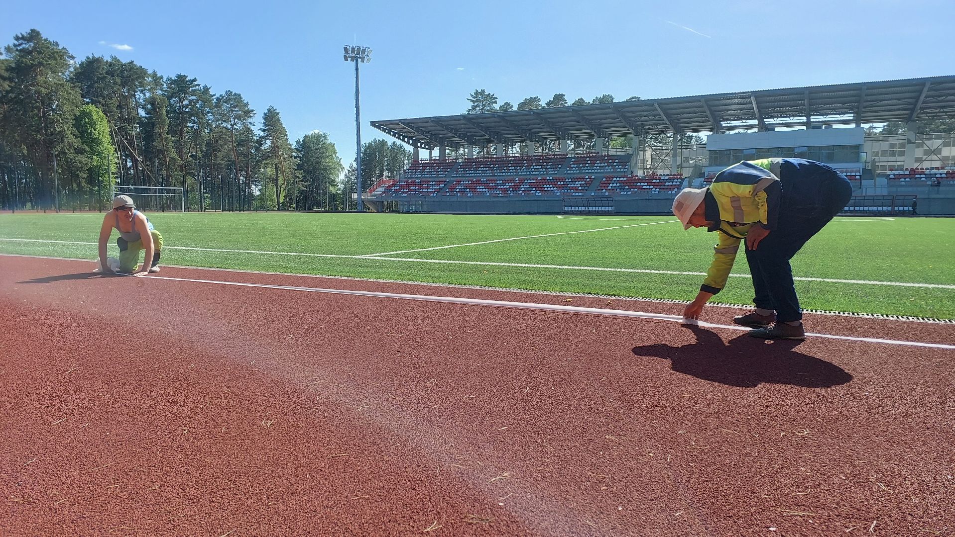стадион, стадион спартак, спартак, серпухов, беговые дорожки, разметка, реконструкция, спортобъект,