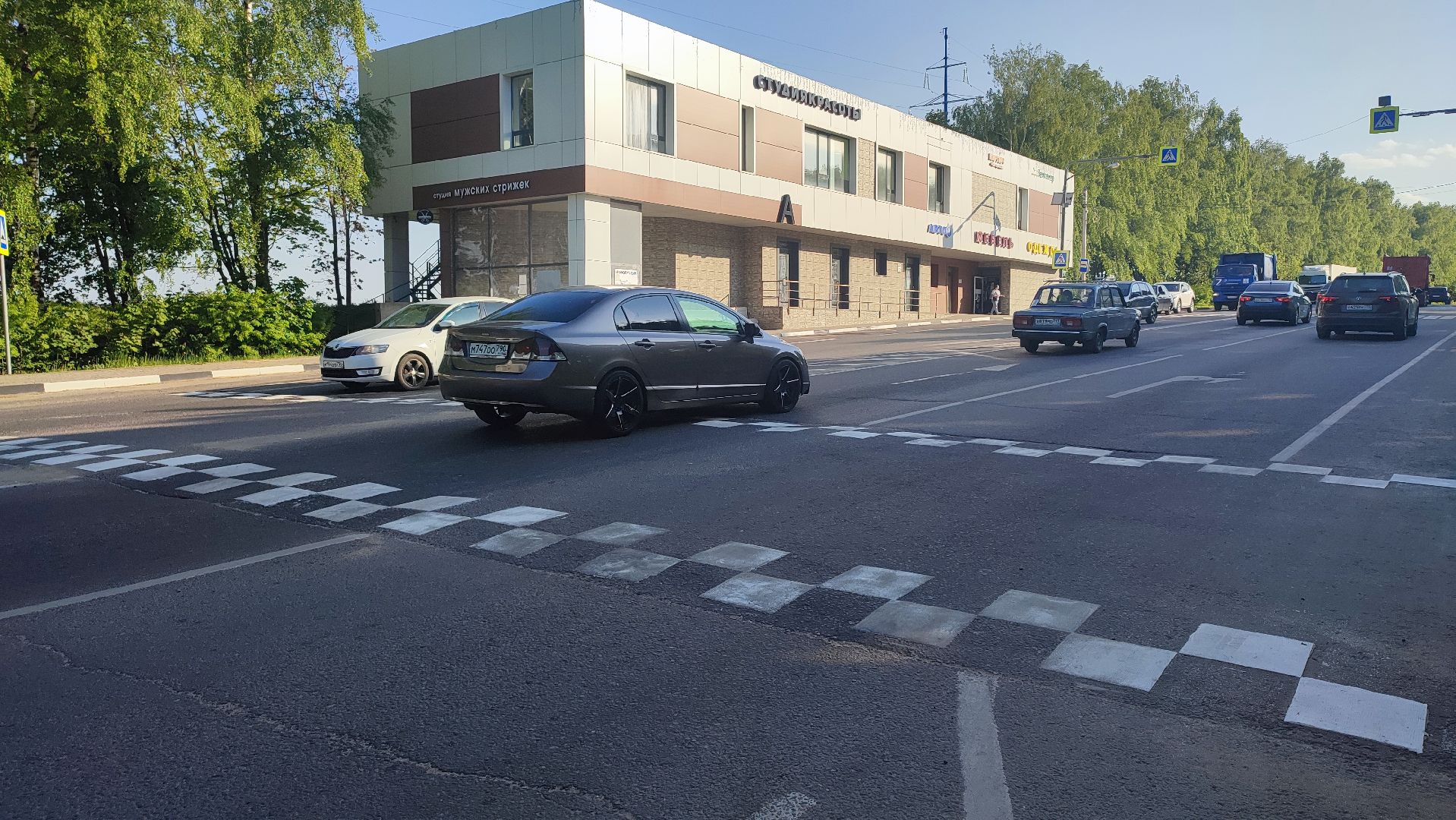 Кашира, дорожная разметка, пешеходный переход, лежачий полицейский