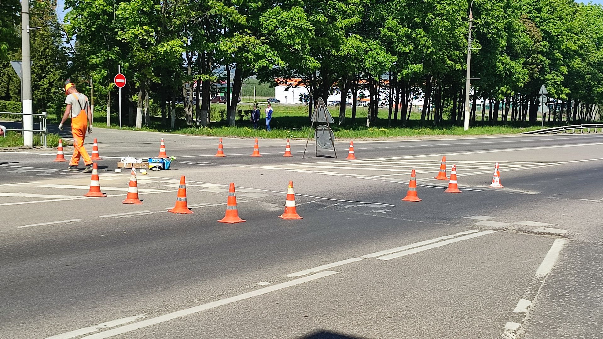 Кашира, дорожная разметка, пешеходный переход, лежачий полицейский