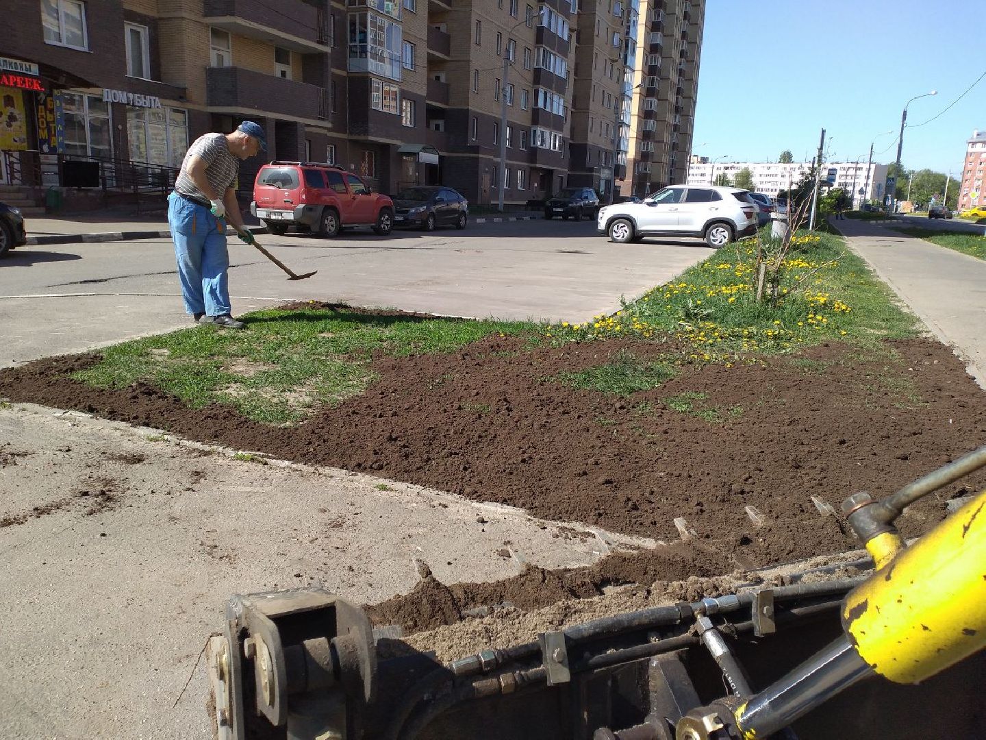 благоустройство, газон, Лосино-Петрвоский