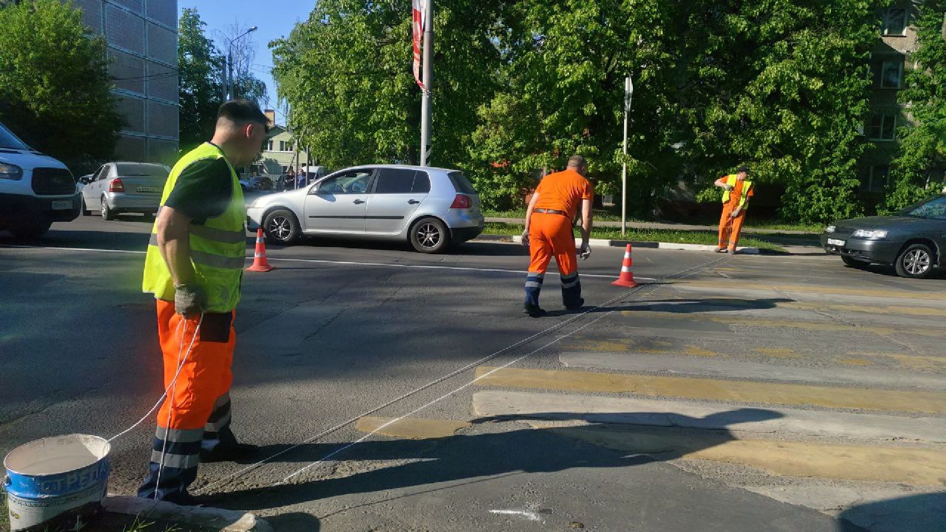 Дорожная разметка, Домодедово