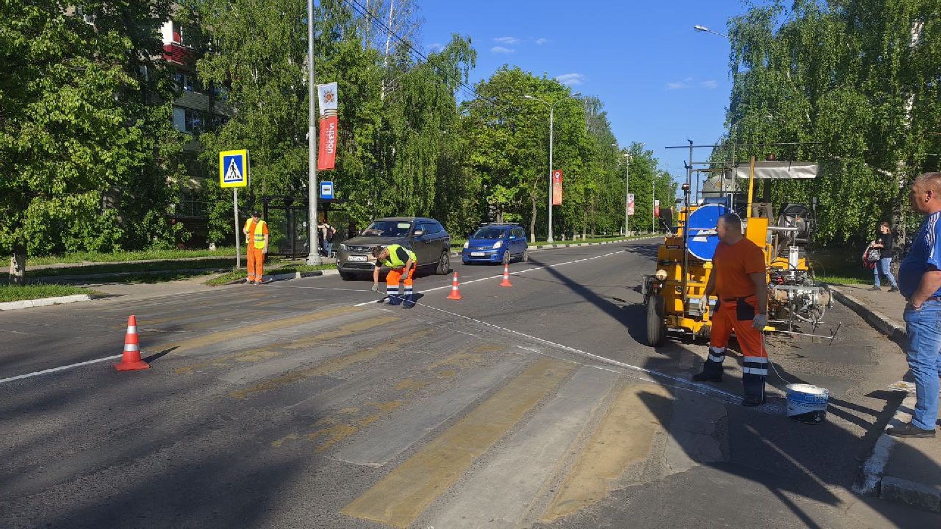 Дорожная разметка, Домодедово