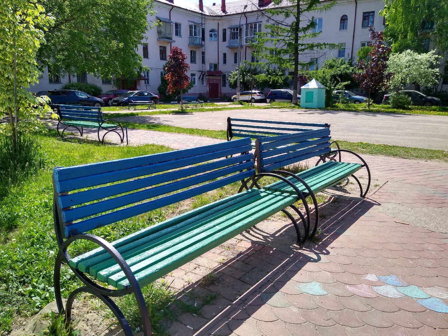 Раменское, ЖКХ, покраска скамеек