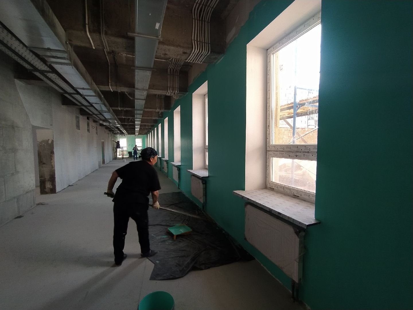 Школа, строительство, отделка, покраска, коммуникации