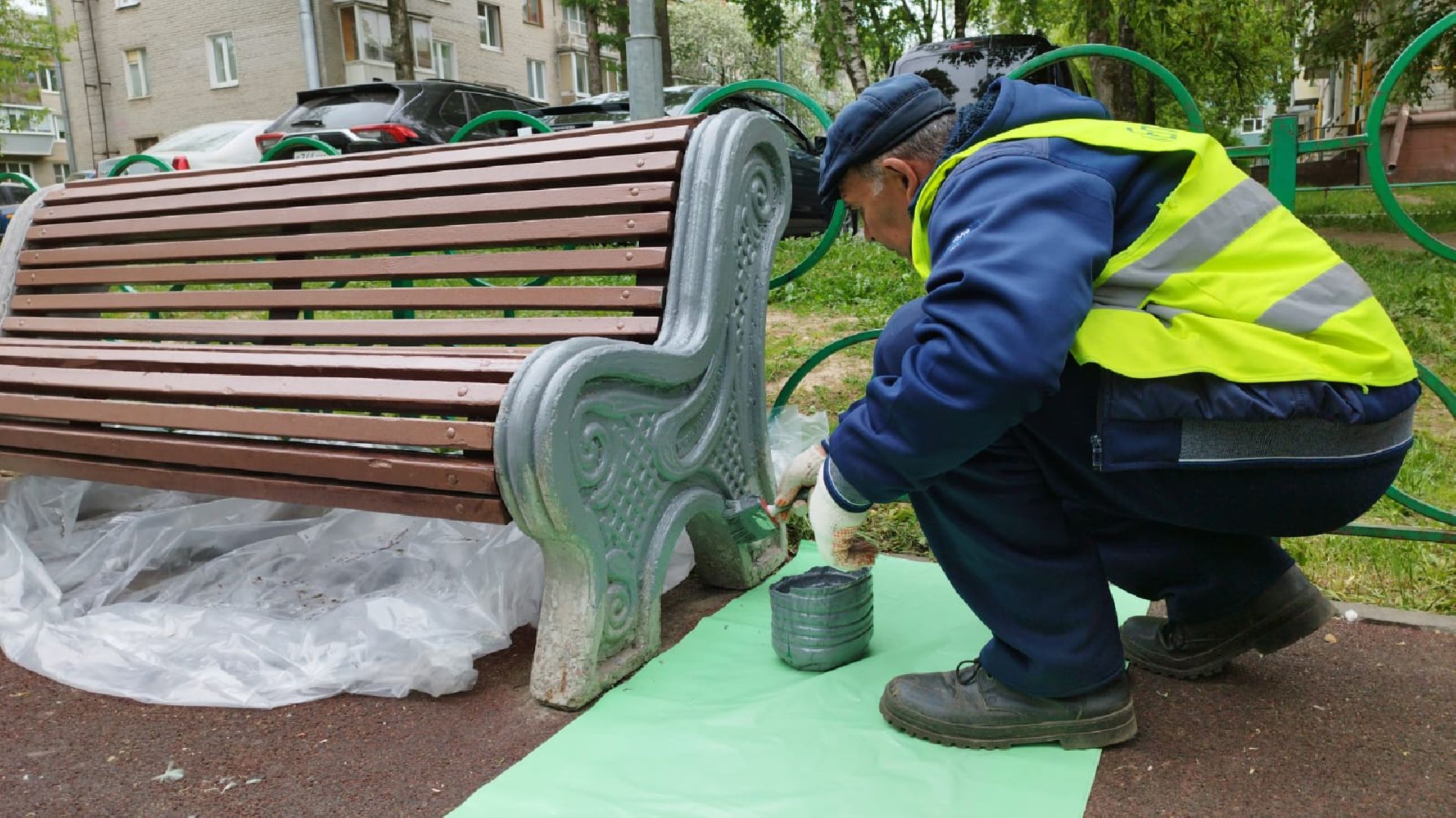 двор; детская площадка; обновление; благоустройство; видное