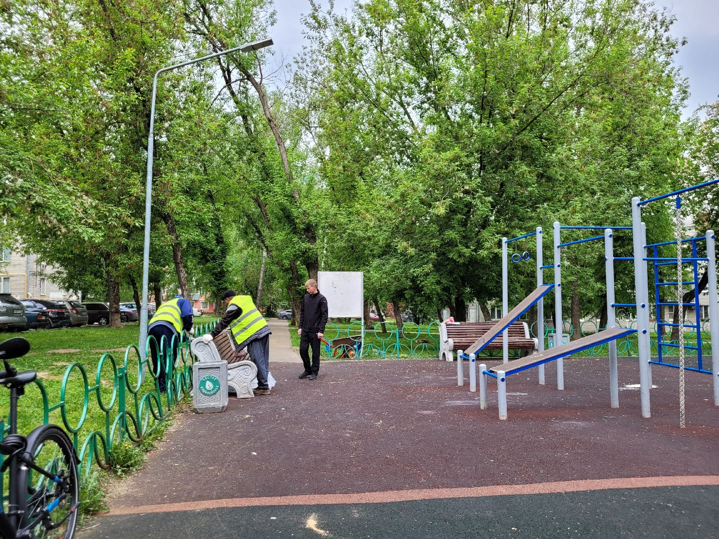 двор; детская площадка; обновление; благоустройство; видное