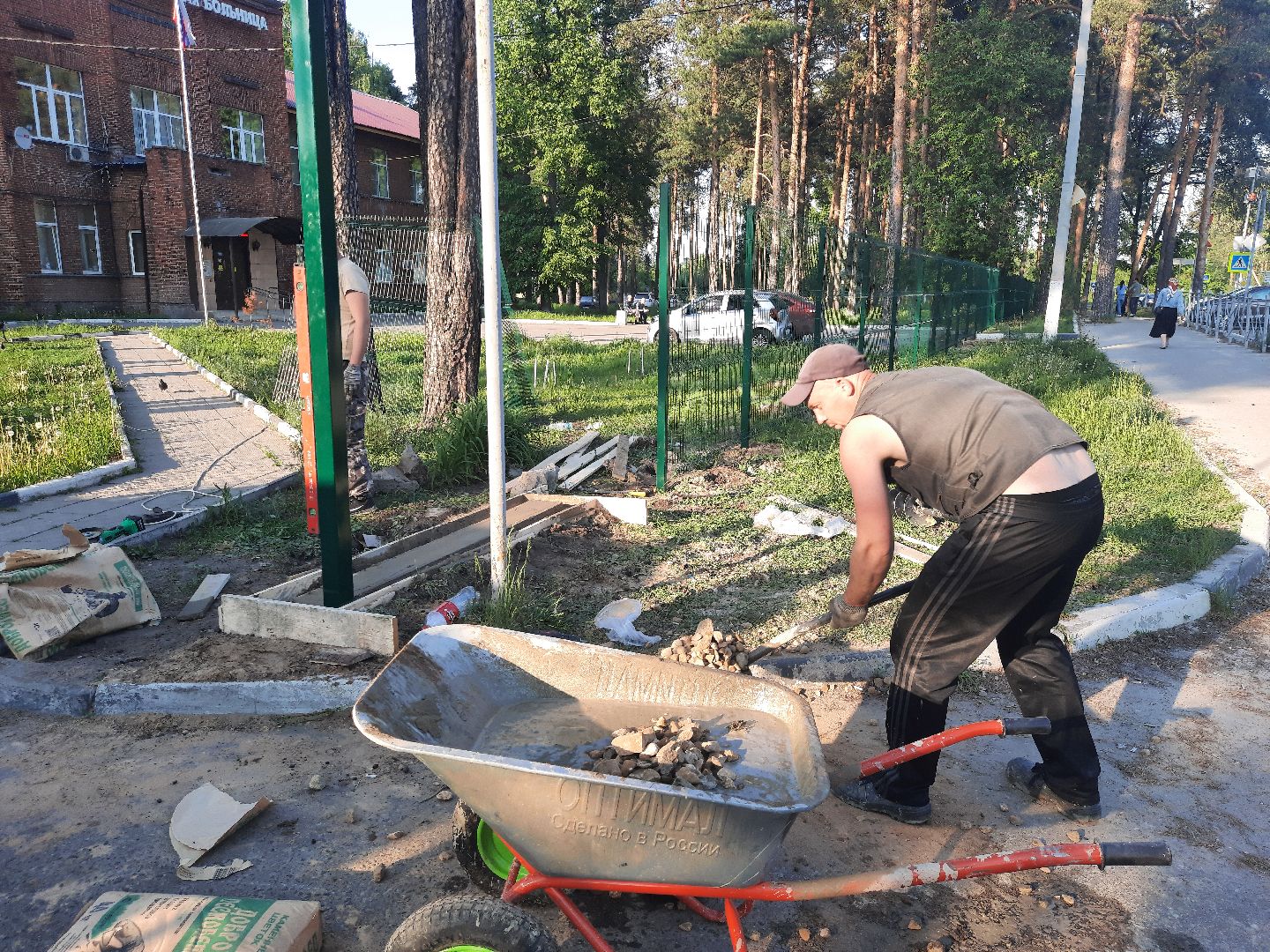 Шатура, ЦРБ, Больница, новый забор