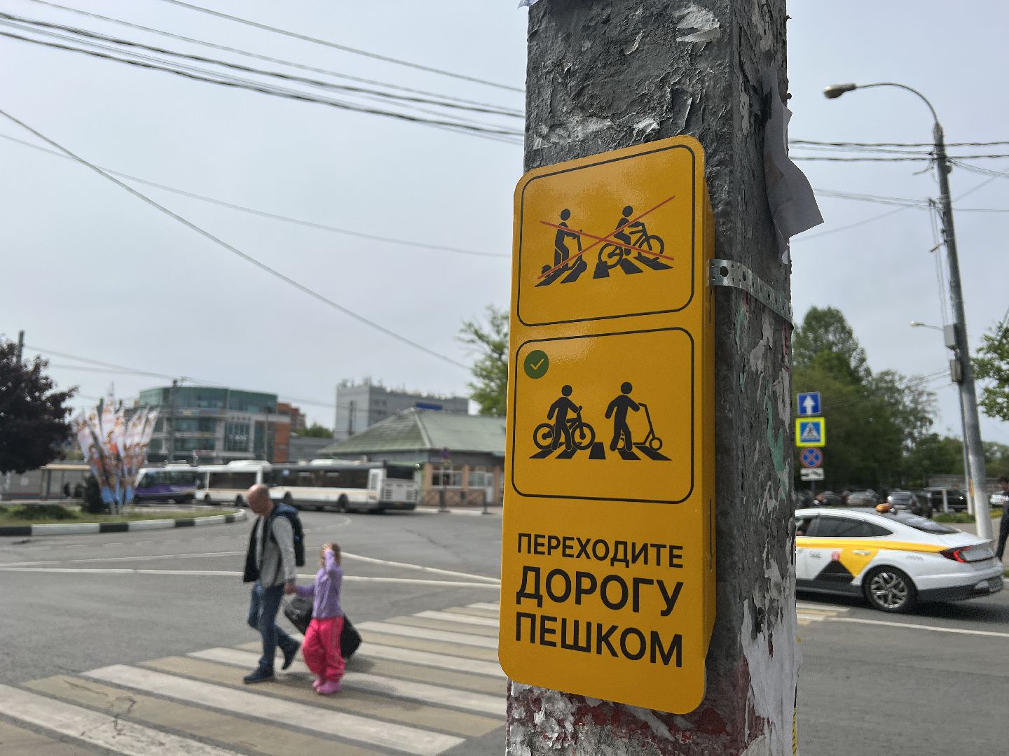 Химки, транспорт, дорожные знаки, велосипедисты, безопасность на дороге, пешеходный переход