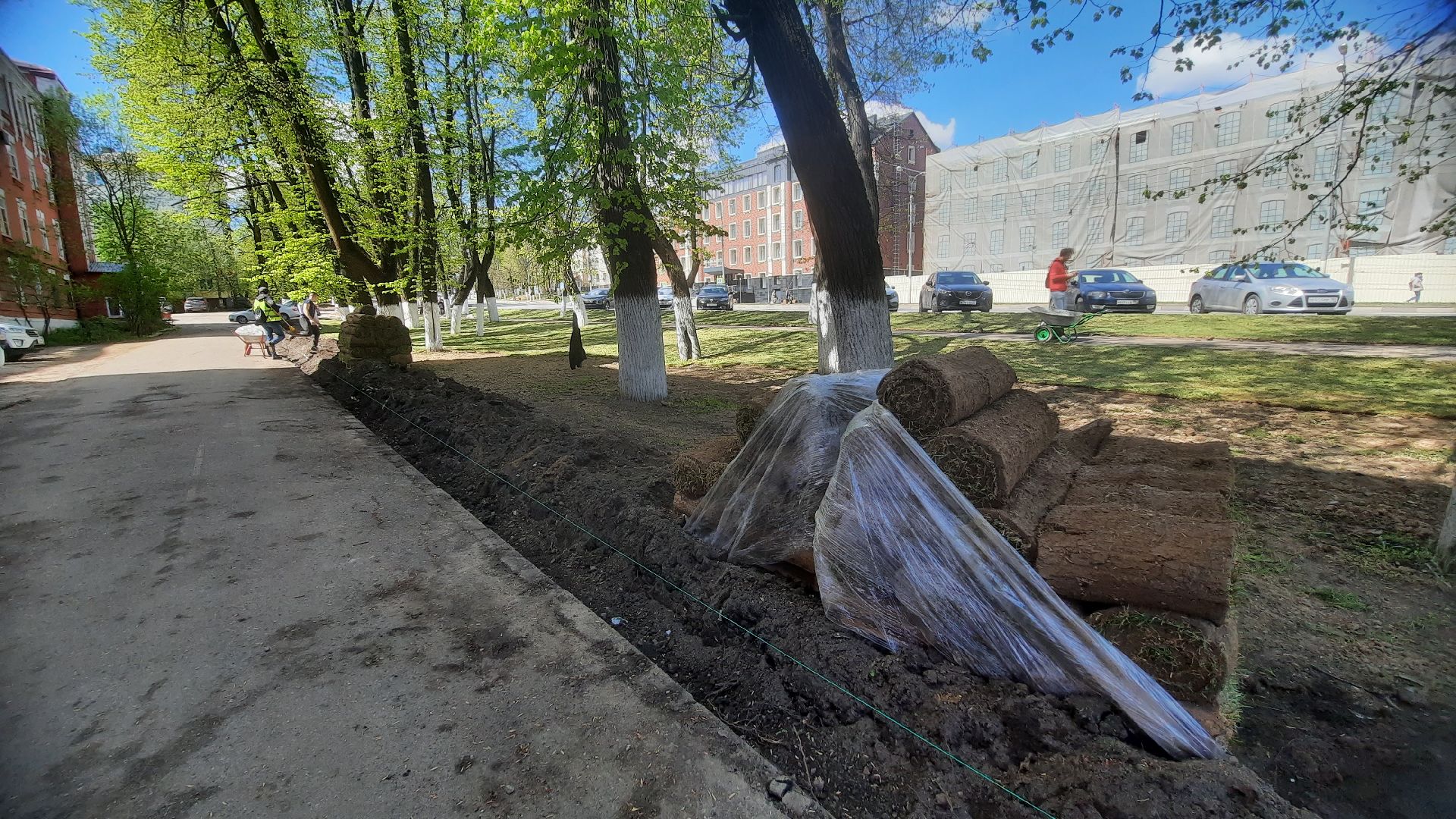 Перемены, Наро-Фоминск, рулонный газон, красота города, благоустройство в Подмосковье й