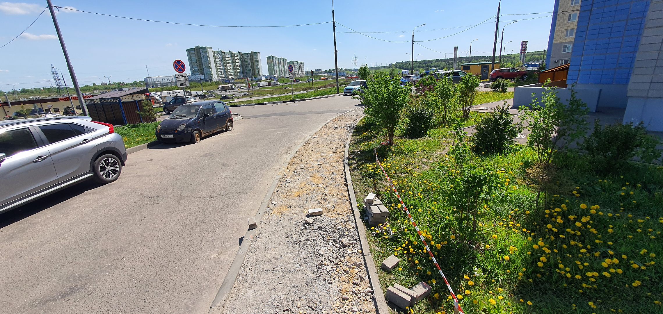 ремонт тротуаров, микрорайон Южный, Домодедово