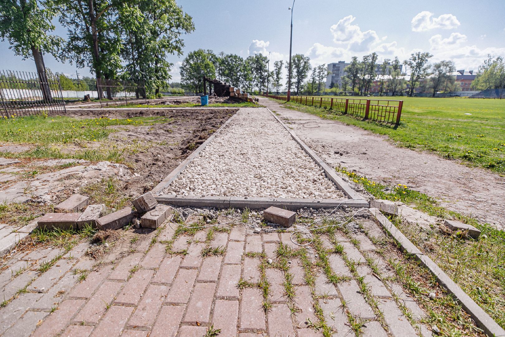 Строительство, благоустройство, стадион, площадка, Орехово-Зуево, Ликино-Дулево